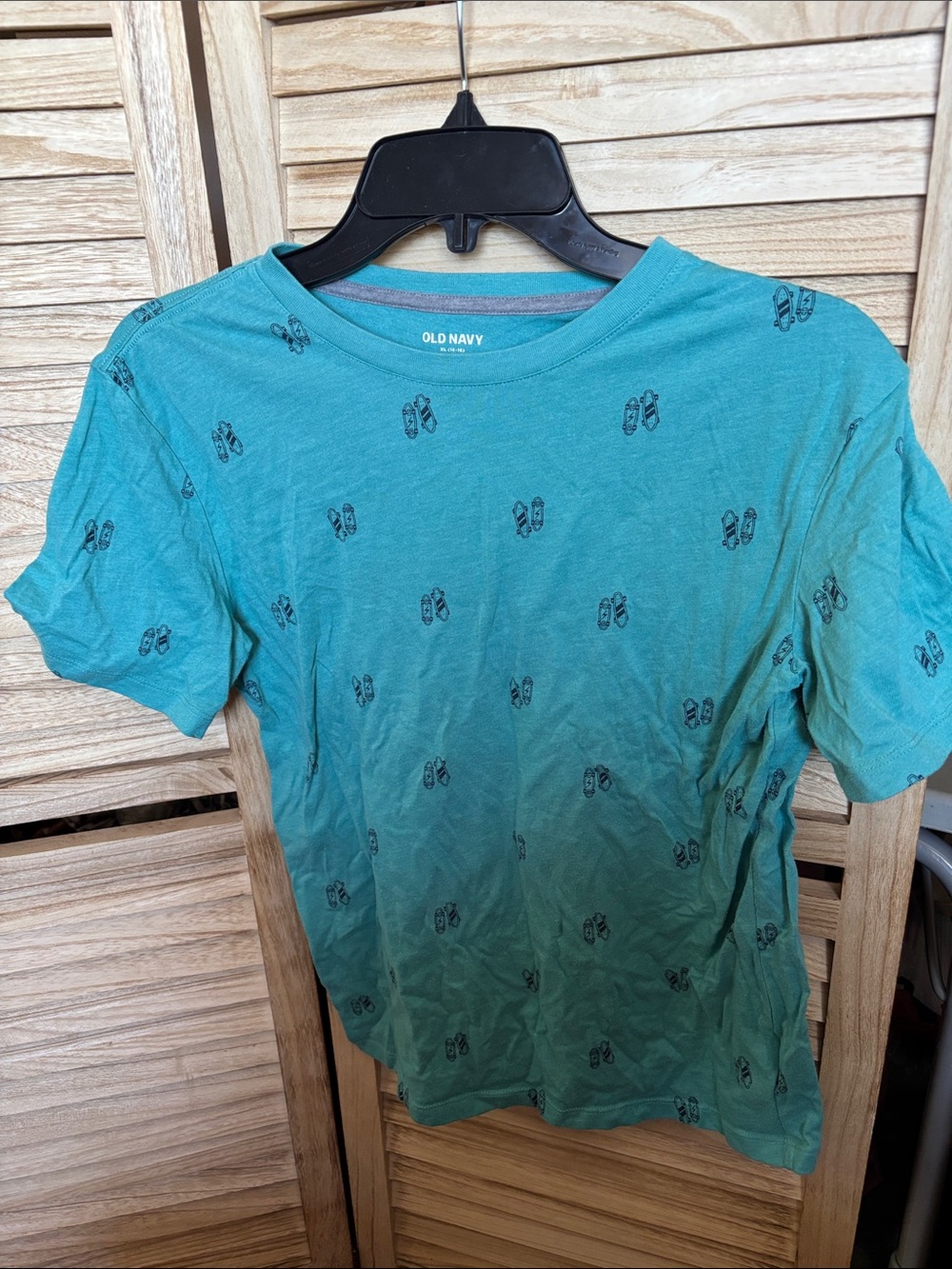 Old Navy Boys Short-Sleeve Crew Tee with Flip-Flop Print XL